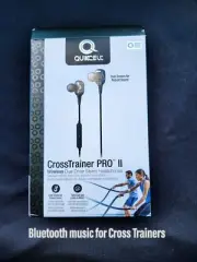 Quikcell Cross Trainer Pro II Black Stereo Bluetooth Headset With Mic White
