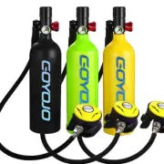 1L Scuba Diving Oxygen Tank Cylinder Underwater Breather with Breathing Valve