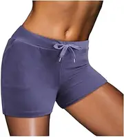 [Generic] Shorts for Women Casual Sweat Soft Hiking Quick Dry Spring Outfits Fall Fashion Clothes, Purple-2, Medium