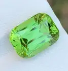 7.60Cts Cushion Cut Faceted Peridot Gemstone