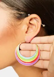Chasing Rainbows Hoop Earrings