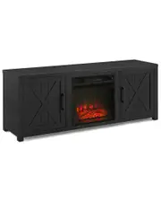 Crosley Furniture Gordon 58in Low-Profile TV Stand W/Fireplace