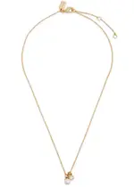 Coach Pearl and Crystal-embellished Necklace - Gold - One Size One Size