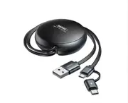 Remax 2a 2 In 1 Type C Usb C Micro USB Creation SeriesTelescopic Charging Data Cable Tint #RC-182a