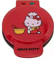 Uncanny Brands Hello Kitty Red Waffle Maker - Make Hello Kitty Waffles - Kitchen