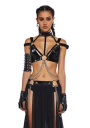 [Club Exx] Immersed In Magic Harness Top - Black