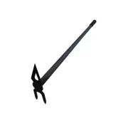 24.5 in. L Handle 32 in. L 2-Tine Hand Cultivator with Diamond Shaped Long Hoe