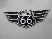 ROUTE 66 WITH BLACK WINGS NEW IRON ON /SEW ON NAME PATCH TAG