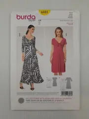 Burda Sewing Pattern 6531 Women's Dress Pattern Size US 8-20 EUR 34-46 NEW