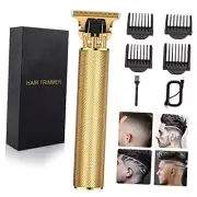 Hair Clippers for Mens Zero Gapped Cordless Hair Trimmer T-Blade Trimmer Gold