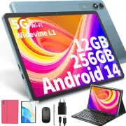 Android 14 Tablet with Keyboard, Tablet 10 Inch with 12GB + 256GB, 1TB Expand...