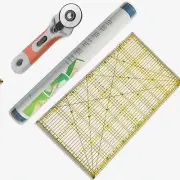 QuiltMaster Pro Kit: Invisible Grip Ruler, Grid Quilting Rulers & 45mm Rotary Cu