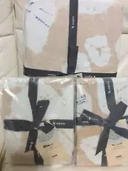 West Elm Sand Dollar Shibori King Duvet & 2 Euro Shams Rose Dust / Blue Willow