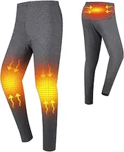 [IMYOGI] Cozy Heating Underwear Set Womens Mens, 6-Zones USB Electric Heated Temperature Control Thermal Tops Pants with 3 Heating Levels
