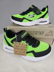 NEW EASY ON Skechers Microspec Max Torvix Sneaker Little Kid Size 12 403775L-LM