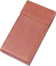 [Lorxilar] Cigarette Cases Leather Slim Carrying Case Cigarette Box for 20 Cigarettes Magnetic Switch,One Size,Brown