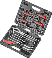 Kauplus Brake Service Kit, 14-Piece Professional Drum Brake Tool Set w/Brake Lining Gauge