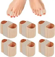 Toe Separators, 6pcs Bunion Corrector for Men and Women, Toe Spacers with 2 Loops, Bunion Corrector Relief, Big Toe Straightener for Overlapping Toe, Breathable Toe Spreader (S and L)