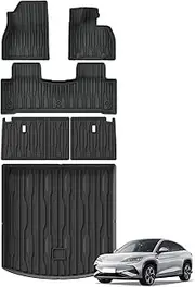 Foot Mats & Trunk Mat & Backrest Mats for BYD Sealion 7 2025 TPE Floor Mats Cargo Liner Car Mats Accessories - Only Fit Right Hand Drive
