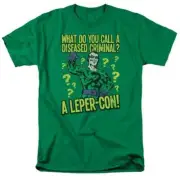 The Riddler Diseased Criminal T Shirt Mens Licensed DC Comic Kelly Green
