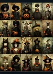20 Pcs Witches Tags Junk Journal Scrapbook USA Seller Scary
