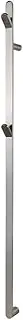 EZY FIT Heated Towel Rail - Single Vertical Flat Tube - 2 Hooks - (H1500mm) - Brushed Nickel