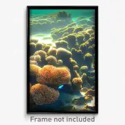 Pixel Art Poster - Measly Coral Reef (8 Bit Psychedelic Trippy Video Game Print)