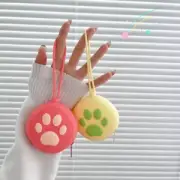 with Wrist Rope Cute Coin Purse Cable Organizer Cat Claw Storage Bag Headphone
