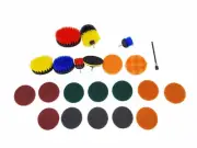 Drill Brush Attachment Set Scrubber Pads Cleaning Grout Bathtub Sink Carpet