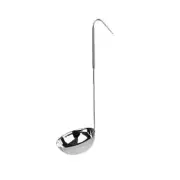 Thunder Group SLOL208 12 oz. Stainless Steel Serving Ladle w/ Grey Handle