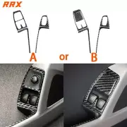 Carbon Fiber Interior Window Lift Switch Button Cover For Smart Fortwo 451 11-15 (for: Smart)