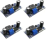 tunghey 4Pack LM2596S LM2596 with LED Display Voltmeter Buck Converter DC-DC 3.2-40V to 1.25-35V 3A Voltage Adjustable Board Step Down Module Power Supply Module