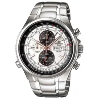 在飛比找PChome24h購物優惠-CASIO EDIFICE 極速狂飆三眼賽車運動錶(白)