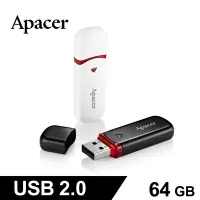 在飛比找Yahoo奇摩購物中心優惠-Apacer AH333 USB 2.0 64G隨身碟