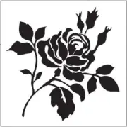 Stencils N Stuff SINGLE ROSE Stencil Template Airbrush Paint YOU CHOOSE SIZE