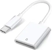 Apple USB C to SD Card Camera Reader for iPhone 15/15 Plus/15 Pro/15 Pro Max, MacBook Pro M1 Air, iPad Pro/Air, iMac, Surface, Galaxy S24 (White-1)