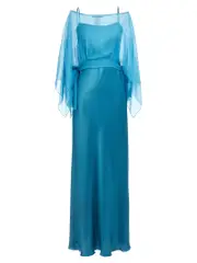 [Alberta Ferretti] Alberta Ferretti-Satin Dress Abiti Blu-Donna 40IT
