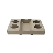 100x Disposable Coffee Cup Holder 4 Cardboard Drinks Tray Takeaway Travel Bulk