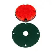 Fortpro 7" Red Round Tail/Stop/Turn Led Bus Light with 17 Leds and Red Convex DO