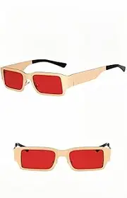[ZengSong] Steel Metal Square Sunglasses Ink Glasses Female Hip hop-haired Personality Trend Sunglasses(A)