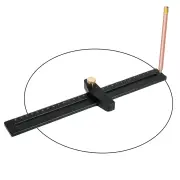 Circle Drawing Ruler Multifunctional Parallel Line Drawing Carpentry Tool Precise Drawing Semidiameter Range Lightweight