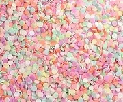 Sowaka 50g Resin Slime Fake Sprinkles Flatback Multi Color Round Tiny Clay Decoration for Charm Filler Fake Candy Chocolate Cupcake Cake Dessert Décor Art Particle (Round)