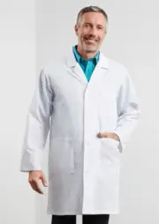 Biz Collection Unisex Adult Classic Medical Doctor Lab Coat Jacket Uniform Mens