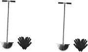 BESPORTBLE 2pcs Stainless Edger Manual Tool Driveway Trimmer Landscaping Equipment Grass Maintenance Lawn Edger
