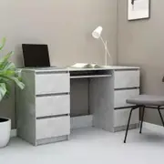 Writing Desk Concrete Grey 140x50x77 cm Chipboard