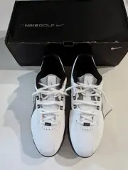 Nike Golf Shoes, Swoosh Logo, New In The Box White, Size 10
