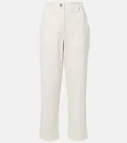 [Proenza Schouler] Proenza Schouler White Label Cait cotton-blend tapered pants AU 14 white