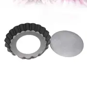 Baking Tinplate Quiche Pan Removable Bottom Round Muffin Cup