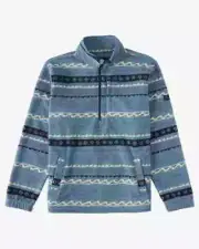 Billabong Boundary Half-Zip Mock Neck Men's Fleece pullover Blue S NWT $89