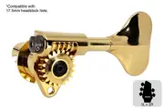 GOTOH GBU510M-12 Compact Open Gear Bass Tuner Molded Key, Gold, 3L x 2R